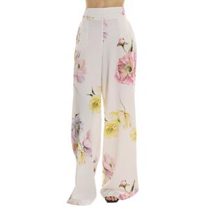 PANTALONE FLOREALE PANNA